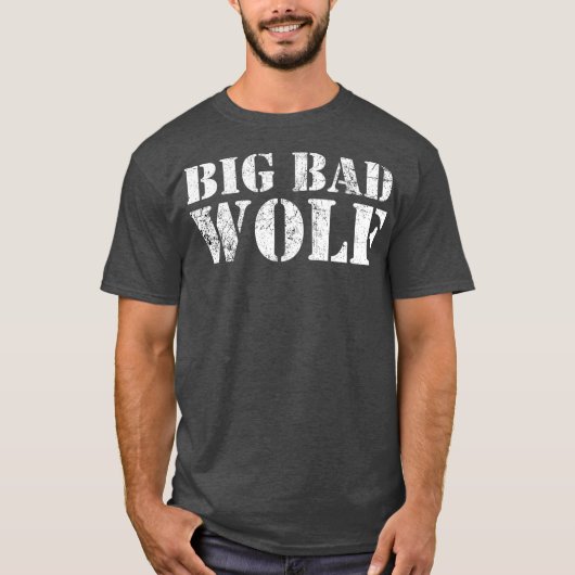 Big Bad en Wolf Funny Wolves Werewolf Cool Dog T-shirt (Voorkant)