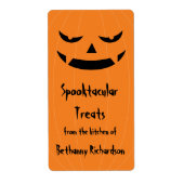 Big Bad Halloween Jack O'Lantern Keukenlabel Etiket (Voorkant)