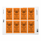Big Bad Halloween Jack O'Lantern Keukenlabel Etiket (Full Sheet)