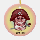 Big Bad Monkey Pirate Keramisch Ornament (Voorkant)