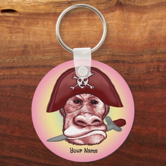 Big Bad Monkey Pirate Sleutelhanger (Voorkant)