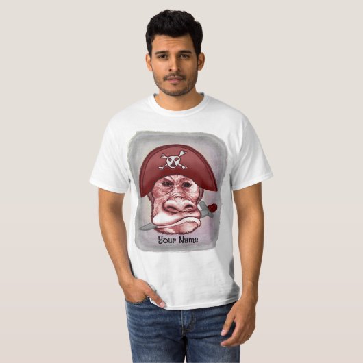 Big Bad Monkey Pirate T-shirt (Voorkant volledig)