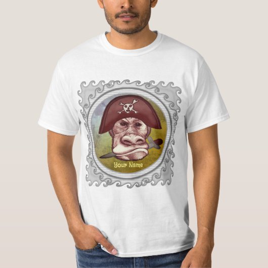 Big Bad Monkey Pirate T-shirt (Voorkant)