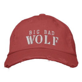 Big Bad Wolf Hat by Approachable Wolf for MEN Geborduurde Pet
