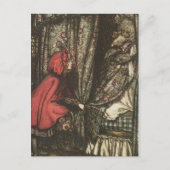 Big Bad Wolf in Grandma's Bed Briefkaart (Voorkant)