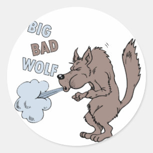 Big Bad Wolf Ronde Sticker