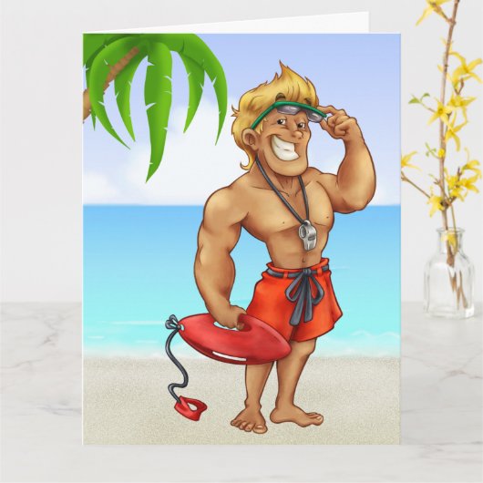 BIG (Badmeester) Wenskaart - SRF Kaart (Gele Bloem)