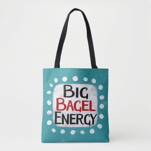 Big Bagel Energy Canvas tas (Voorkant)