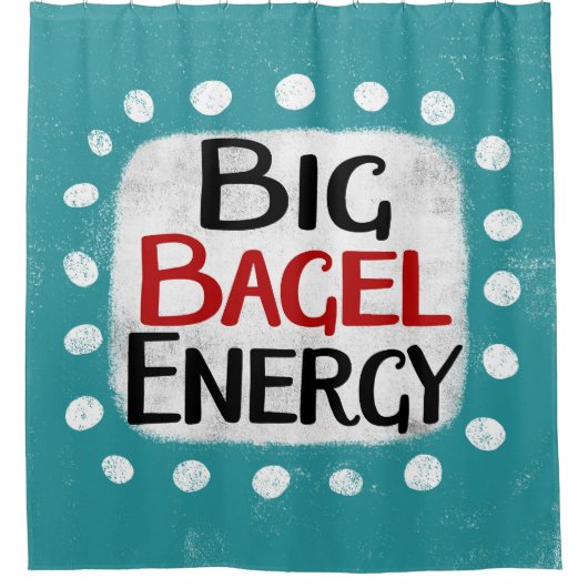 Big Bagel Energy Shower Gordijn (Voorkant)
