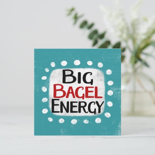 Big Bagel Energy Wenskaart Kaart (Staand voorkant)