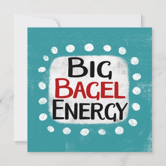 Big Bagel Energy Wenskaart Kaart (Voorkant)