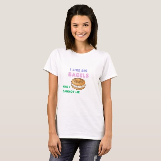 Big Bagels Funny Breakfast Shirt (Voorkant volledig)