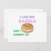 Big Bagels Funny Breakfast Shirt Briefkaart (Voorkant / Achterkant)