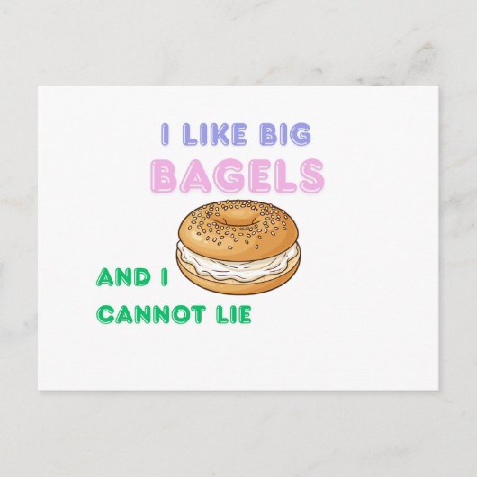 Big Bagels Funny Breakfast Shirt Briefkaart (Voorkant)