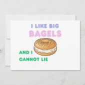 Big Bagels Funny Breakfast Shirt Kaart (Voorkant)
