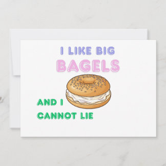 Big Bagels Funny Breakfast Shirt Kaart