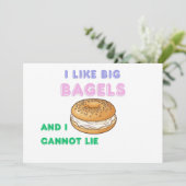 Big Bagels Funny Breakfast Shirt Kaart (Staand voorkant)