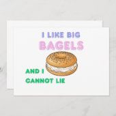 Big Bagels Funny Breakfast Shirt Kaart (Voorkant / Achterkant)