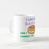 Big Bagels Funny Breakfast Shirt Koffiemok (Voorkant links)