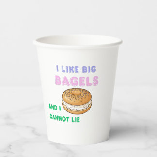 Big Bagels Funny Breakfast Shirt Papieren Bekers