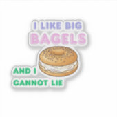Big Bagels Funny Breakfast Sticker (Voorkant)