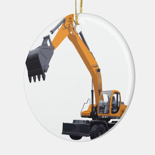 Big Bagger Excavator Keramisch Ornament (Links)