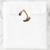 Big Bagger Excavator Ronde Sticker (Tas)