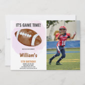 Big Ball Football Birthday Uitnodigingen foto (Voorkant)