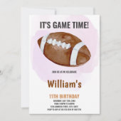 Big Ball Football verjaardagsuitnodiging Kaart (Voorkant)