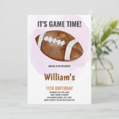 Big Ball Football verjaardagsuitnodiging Kaart (Staand voorkant)