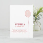 Big Balloon Kind verjaardagsfeestje Kaart (Staand voorkant)