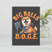 Big Balls Doge Department of Government Efficiency Aankondiging (Staand voorkant)