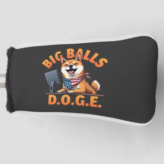 Big Balls Doge Department of Government Efficiency Golfheadcover (Voorkant)