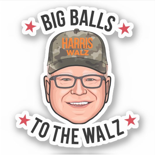 Big Balls naar de Walz Sticker (Voorkant)
