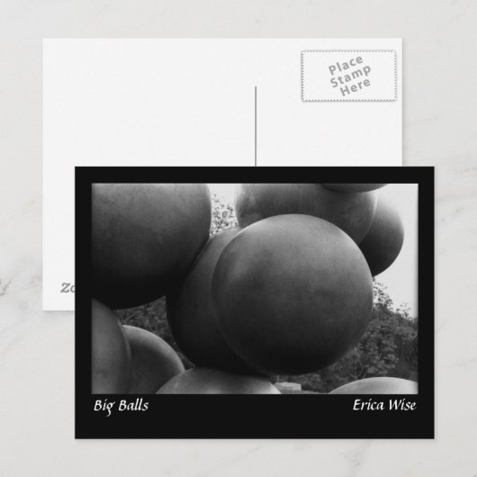 Big Balls Sculpture Briefkaart (Voorkant / Achterkant)