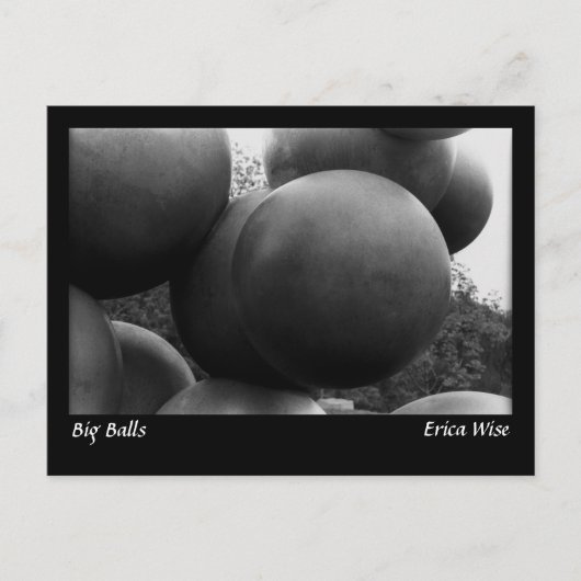 Big Balls Sculpture Briefkaart (Voorkant)