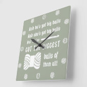 Big Balls van Yarn ・ Crochet Craft Room {Dark} Vierkante Klok (Hoek)