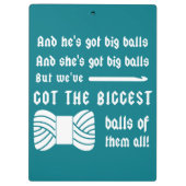 Big Balls van Yarn ・ Kroeskraft {Donker} Klembord (Achterkant)