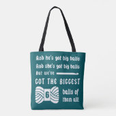 Big Balls van Yarn ・ Kroeskraft {Donker} Tote Bag (Achterkant)