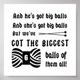 Big Balls van Yarn Poster