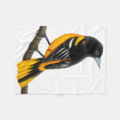 Big Baltimore Oriole Bird Fleece Blanket (Voorkant (Horizontaal))