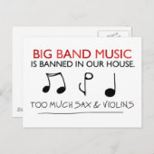 Big Band Music Briefkaart (Voorkant / Achterkant)