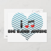 Big Band Music Briefkaart (Voorkant / Achterkant)