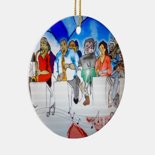 Big Band Music Keramisch Ornament (Rechts)