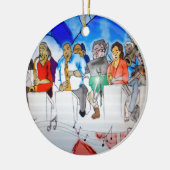 Big Band Music Keramisch Ornament (Links)