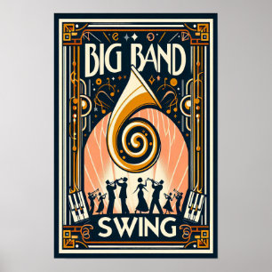 Big Band Swing Dance Poster