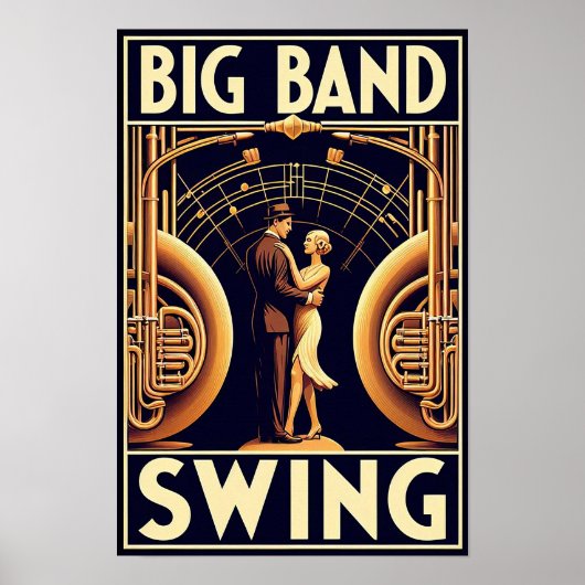 Big Band Swing Dance Poster (Voorkant)