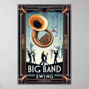 Big Band Swing Dance Poster