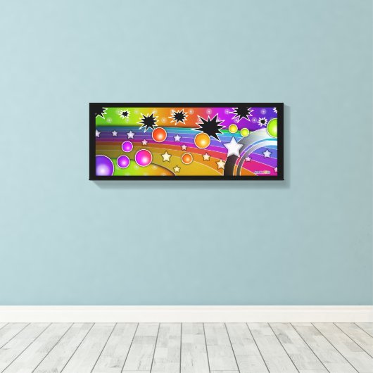 Big Bang Black Hole (Long) Wrapped Canvas (Insitu (Houten vloer))