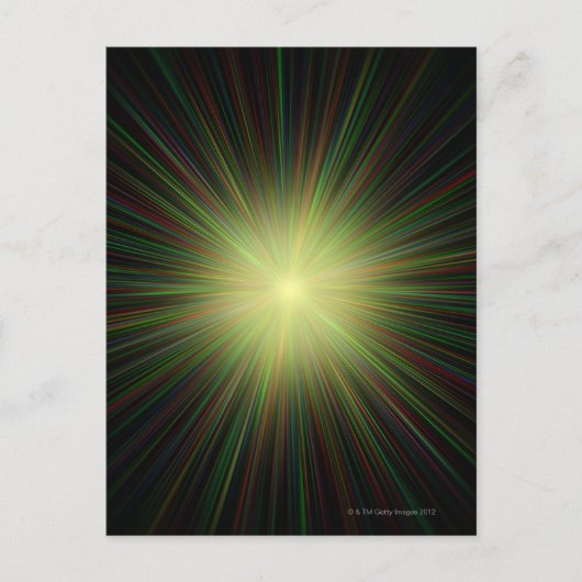 Big Bang, conceptuele computerkunst. Briefkaart (Voorkant)